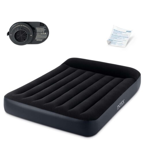 Pripučiamas čiužinys 203x152x25 cm su įmontuotu elektriniu siurbliu INTEX 64150