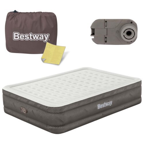 Pripučiamas čiužinys 203x152x46 cm su įmontuotu elektriniu siurbliu Bestway 69050