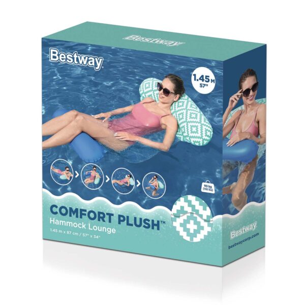 Materac-dmuchany-do-plywania-Comfort-Plush-Bestway-43555-Plaza-gt-Materac-plazowy-6 Pripučiamas čiužinys „Comfort Plush Bestway 43555“, skirtas plaukimui