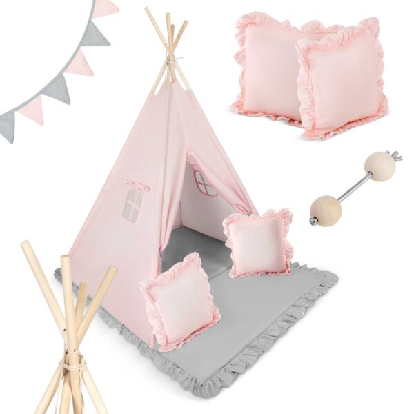 NK-406 Nukido tipi palapinė vaikams - šviesiai rožinė