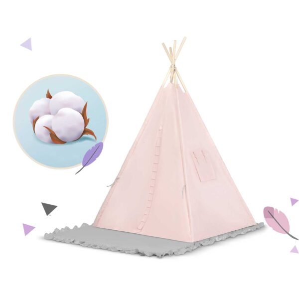 NK-406 Nukido tipi palapinė vaikams - šviesiai rožinė