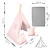 NK-406 Nukido tipi palapinė vaikams - šviesiai rožinė