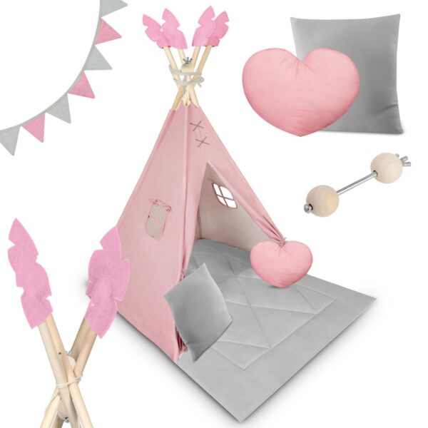 NK-406 Nukido tipi palapinė vaikams - rožinė