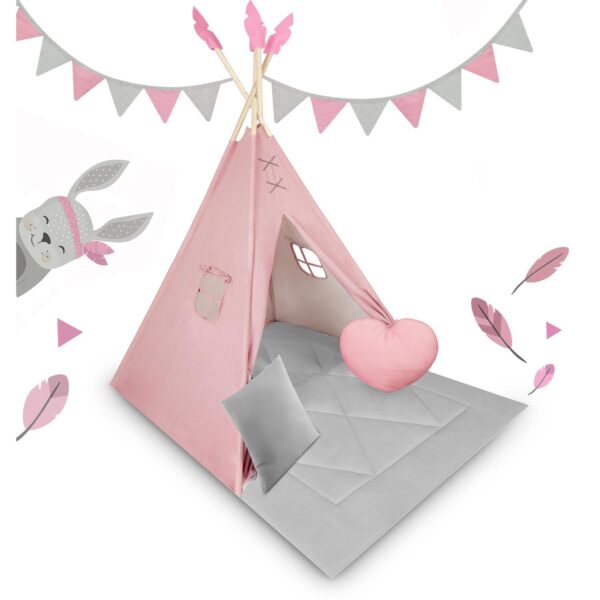 NK-406 Nukido tipi palapinė vaikams - rožinė