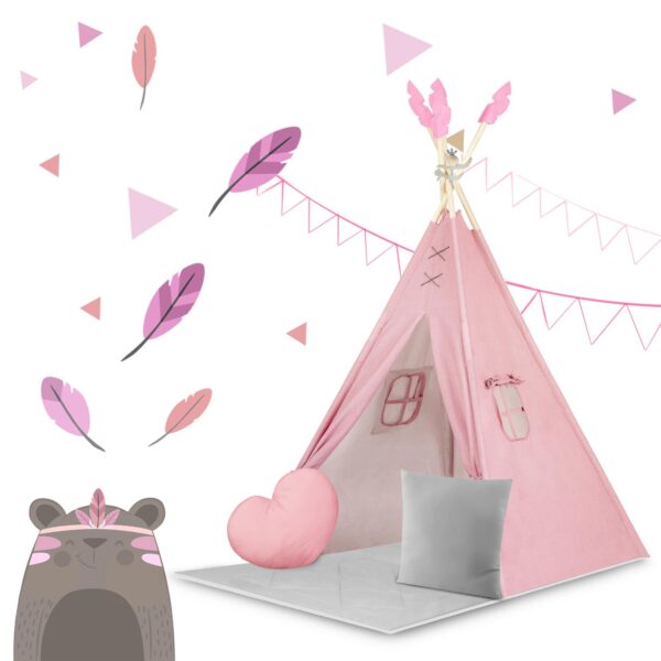 NK-406 Nukido tipi palapinė vaikams - rožinė