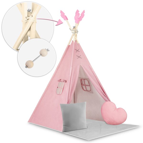 NK-406 Nukido tipi palapinė vaikams - rožinė
