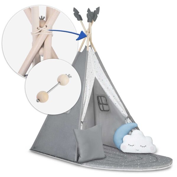 NK-406 Nukido tipi palapinė vaikams - pilka
