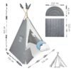 NK-406 Nukido tipi palapinė vaikams - pilka