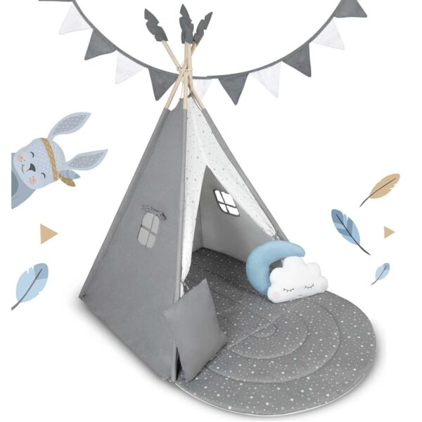 NK-406 Nukido tipi palapinė vaikams - pilka