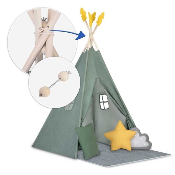 NK-406 Nukido tipi palapinė vaikams - žalia