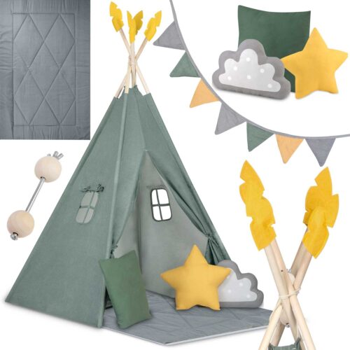 NK-406 Nukido tipi palapinė vaikams - žalia