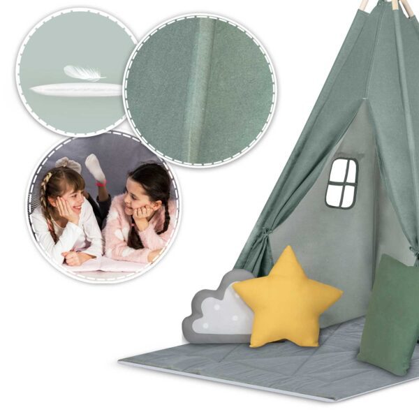 NK-406 Nukido tipi palapinė vaikams - žalia