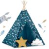 „Nukido“ vaikiška palapinė-tipi su šviesomis – mėlyna