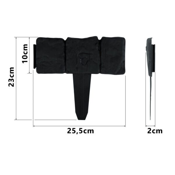 Plono sodo apvadas 250 cm PL-962 antracito spalvos