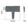 Plonos sodo apvadas 250 cm PL-962 pilkas
