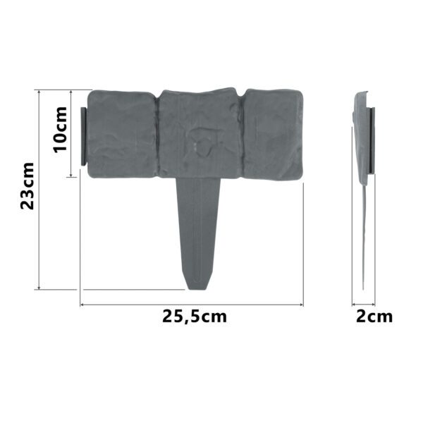 Plonos sodo apvadas 250 cm PL-962 pilkas