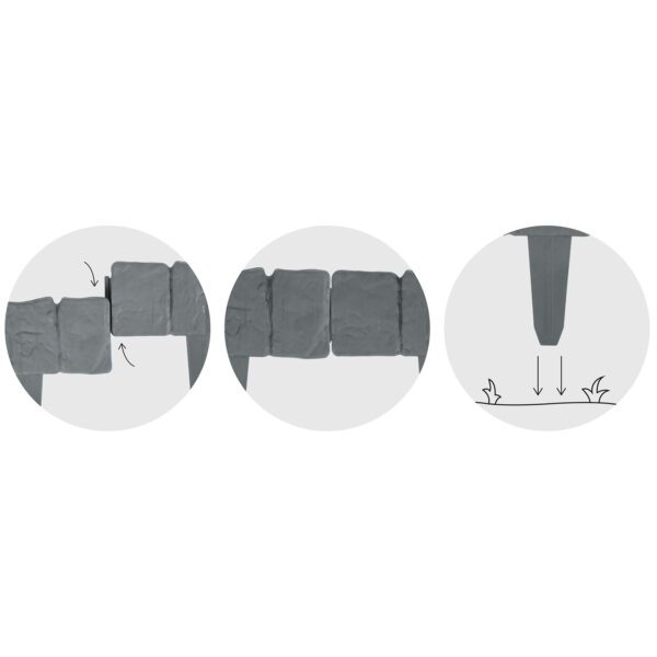 Plonos sodo apvadas 250 cm PL-962 pilkas