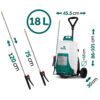 „Plonos PL-601“ akumuliatorinis purkštuvas su vežimėliu
