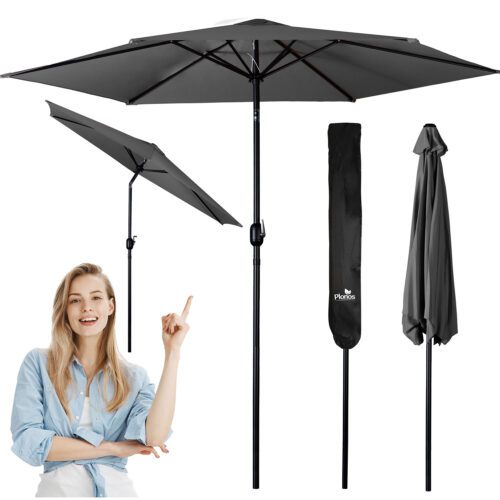 Sulankstomas sodo skėtis, 6 dalių, 300 cm, su uždanga, Plonos PL-884