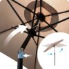 Sulankstomas sodo skėtis, 6 dalių, 300 cm, su uždanga, Plonos PL-884