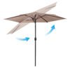 Sulankstomas sodo skėtis, 6 dalių, 300 cm, su uždanga, Plonos PL-884