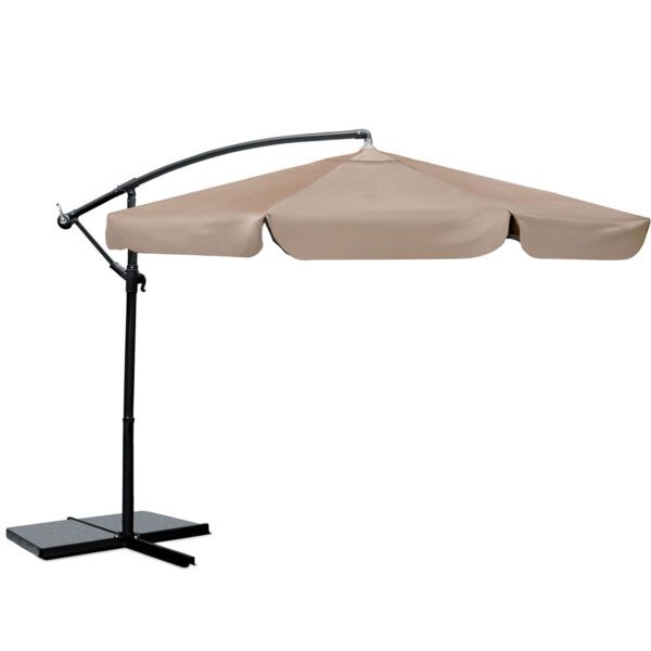 Sulankstomas sodo skėtis, 6 dalių, 350 cm, su uždanga, „Plonos PL-880“