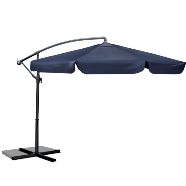 Sulankstomas sodo skėtis, 6 dalių, 350 cm, su uždanga, „Plonos PL-880“