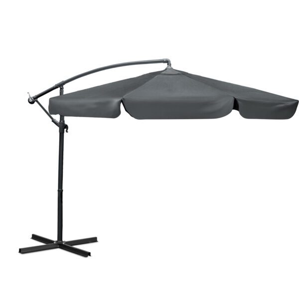 Sulankstomas sodo skėtis, 6 dalių, 350 cm, su uždanga, „Plonos PL-880“