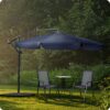 Sulankstomas sodo skėtis, 6 dalių, 350 cm, su uždanga, „Plonos PL-880“