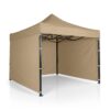 Sodo paviljonas su 3 sienomis, 3 x 3 m, smėlio spalvos, Plonos