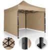 Sodo paviljonas su 3 sienomis, 3 x 3 m, smėlio spalvos, Plonos