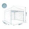Sodo paviljonas su 3 sienomis, 3 x 3 m, smėlio spalvos, Plonos