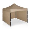 Sodo paviljonas su 3 sienomis, 3 x 3 m, smėlio spalvos, Plonos