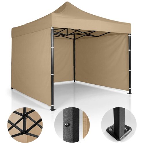 Pawilon ogrodowy 3 scianki 3 x 3m beżowy Plonos Sodo paviljonas su 3 sienomis, 3 x 3 m, smėlio spalvos, Plonos