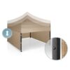 Sodo paviljonas su 3 sienomis, 3 x 3 m, smėlio spalvos, Plonos