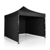 Sodo paviljonas su 3 sienomis, 3 x 3 m, juodas, Plonos