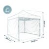 Sodo paviljonas su 3 sienomis, 3 x 3 m, mėlynas, Plonos