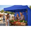 Sodo paviljonas su 3 sienomis, 3 x 3 m, mėlynas, Plonos
