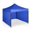 Sodo paviljonas su 3 sienomis, 3 x 3 m, mėlynas, Plonos