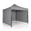 Sodo paviljonas su 3 sienomis, 3 x 3 m, pilkas, Plonos