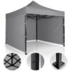 Sodo paviljonas su 3 sienomis, 3 x 3 m, pilkas, Plonos