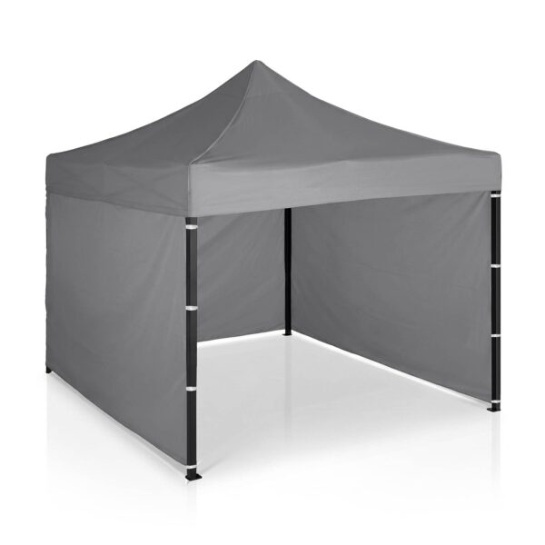 Sodo paviljonas su 3 sienomis, 3 x 3 m, pilkas, Plonos