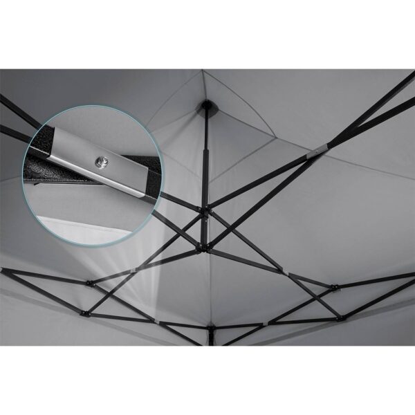Sodo paviljonas su 3 sienomis, 3 x 3 m, pilkas, Plonos
