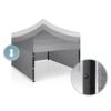 Sodo paviljonas su 3 sienomis, 3 x 3 m, pilkas, Plonos