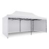 Sodo paviljonas su 3 sienomis, 3 x 6 m, baltas, Plonos