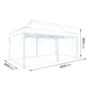 Sodo paviljonas su 3 sienomis, 3 x 6 m, baltas, Plonos