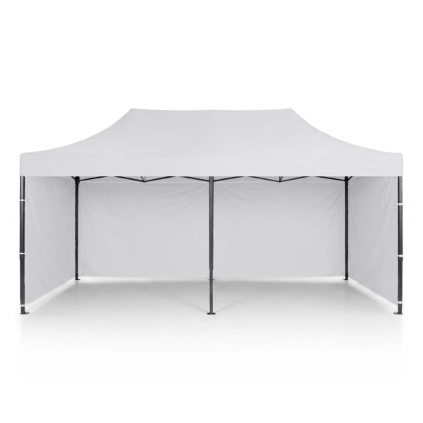 Sodo paviljonas su 3 sienomis, 3 x 6 m, baltas, Plonos