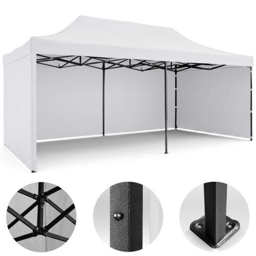 Pawilon ogrodowy 3 scianki 3 x 6m biały Plonos Sodo paviljonas su 3 sienomis, 3 x 6 m, baltas, Plonos