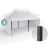 Sodo paviljonas su 3 sienomis, 3 x 6 m, baltas, Plonos