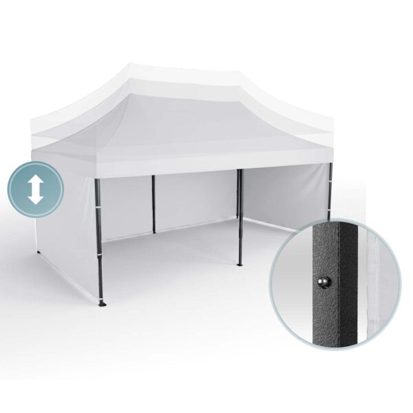 Sodo paviljonas su 3 sienomis, 3 x 6 m, baltas, Plonos